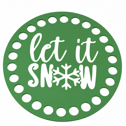 Let it Snow Base for Crochet and Basket Coiling 5-inch