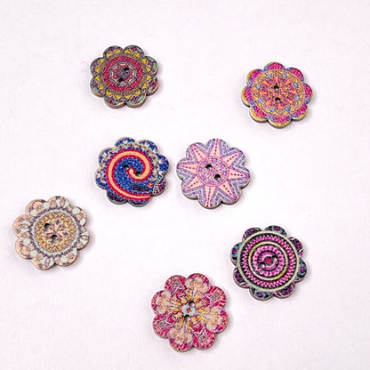 Wooden Vintage Basket Button Variety Pack