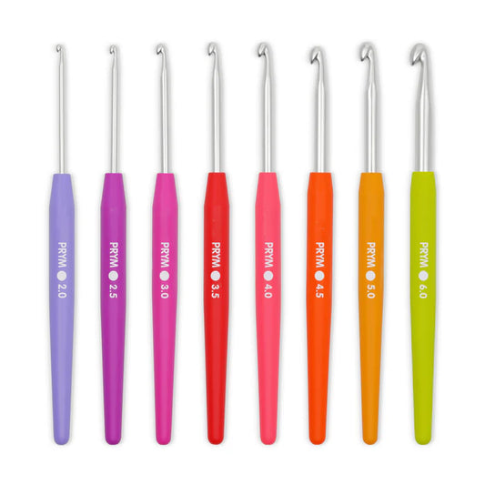 Soft Grip Aluminum Crochet Hook Set, 2-6mm
