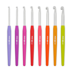 Soft Grip Aluminum Crochet Hook Set, 2-6mm