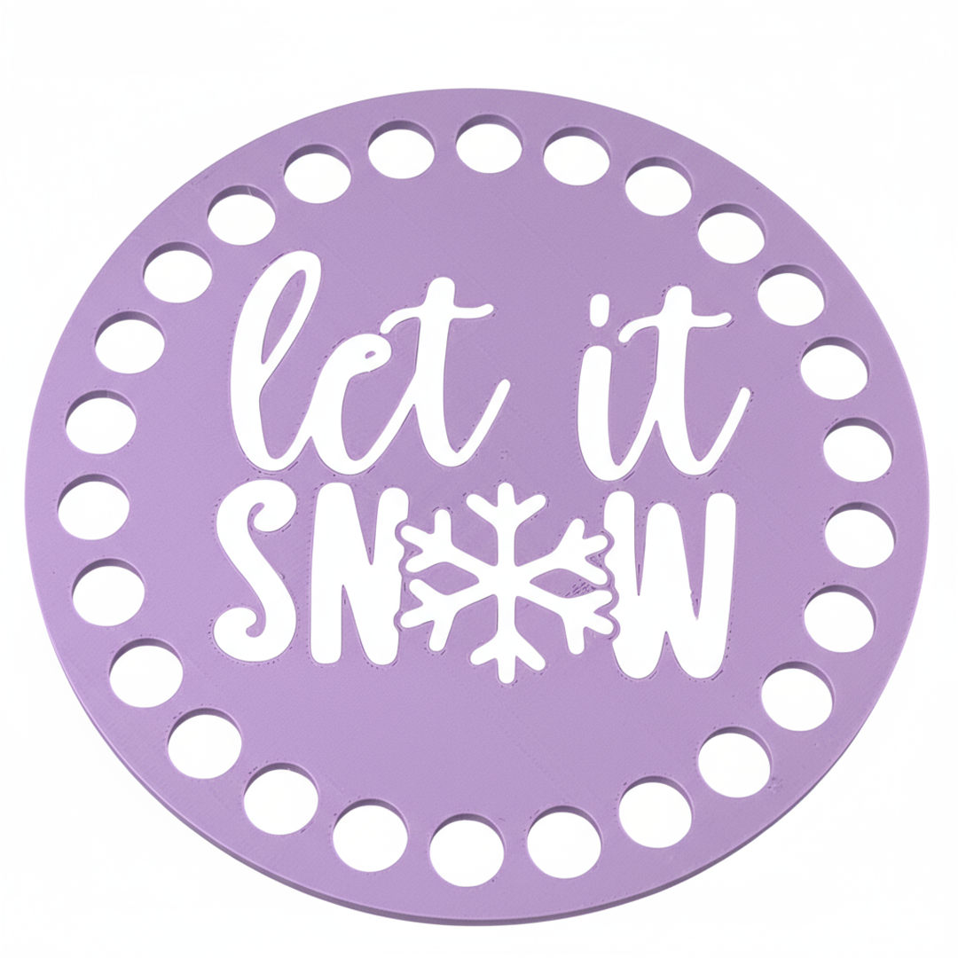Let it Snow Base for Crochet and Basket Coiling 5-inch