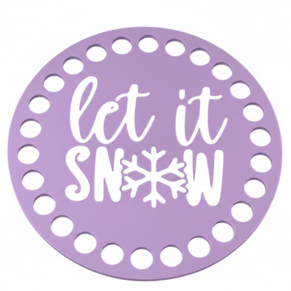 Let it Snow Base for Crochet and Basket Coiling 5-inch