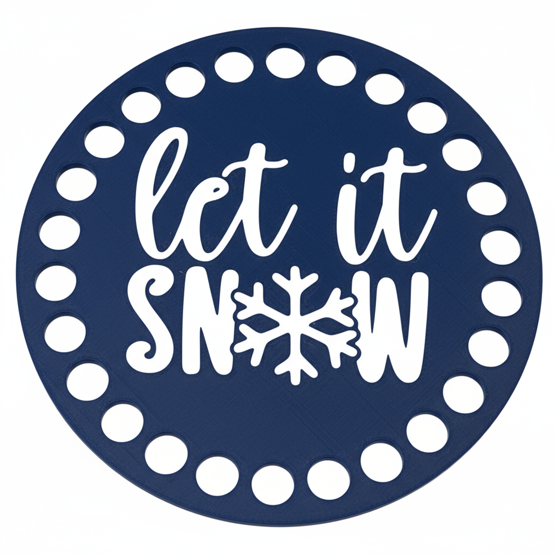 Let it Snow Base for Crochet and Basket Coiling 5-inch