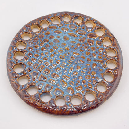 Ceramic Base for Coiled Baskets - Rustic Hearth Collection (4-inch)