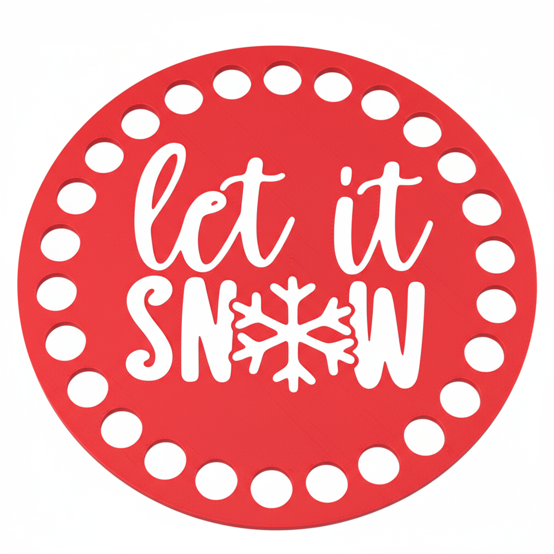 Let it Snow Base for Crochet and Basket Coiling 5-inch