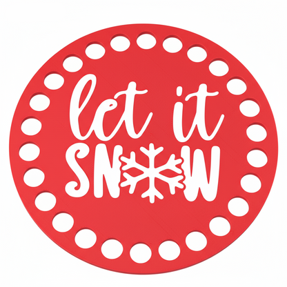 Let it Snow Base for Crochet and Basket Coiling 5-inch