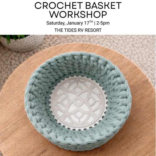 Crochet Basket Workshop at The Tides RV Resort
