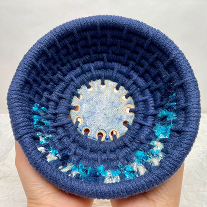 Coiled Basket Bundle with 4-inch Ceramic Base